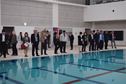 筑後広域公園プール内覧会と懇親会